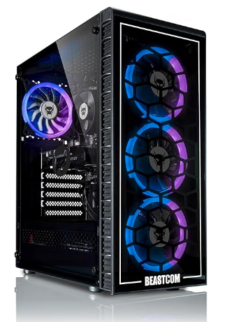 BEASTCOM Q5 Pro Gaming PC - AMD Ryzen 7 8700F, RTX 5060 8GB